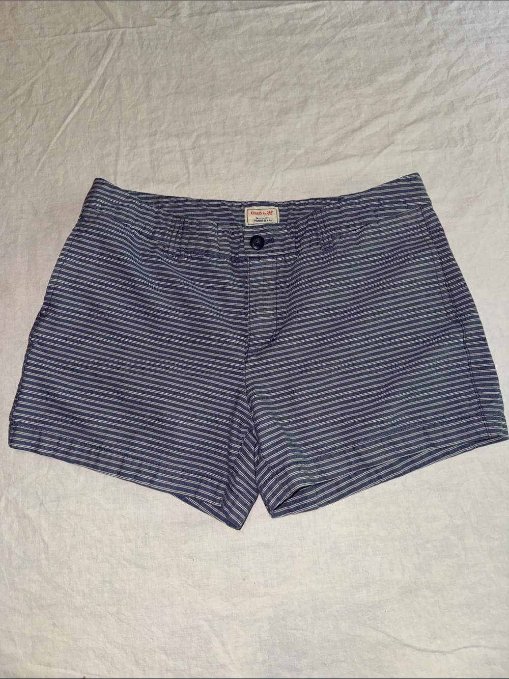 Khakis by Gap Striped Blue and White Shorts